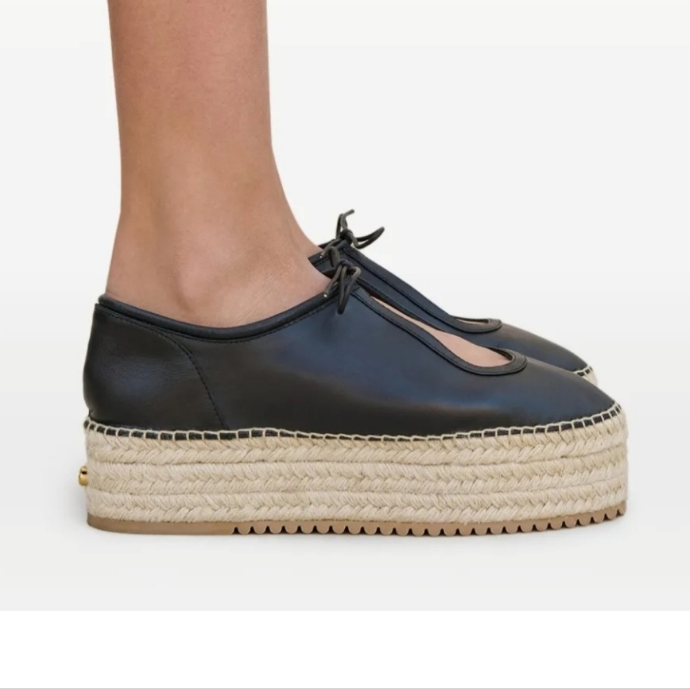 Cult Gaia Bernice Black Espadrille Platform Shoes Size EU 38‎ - Picture 3 of 16